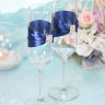 Свадебные бокалы Элегия, синий цвет, фото 2